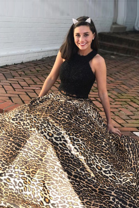 Zebra Print Prom Dress