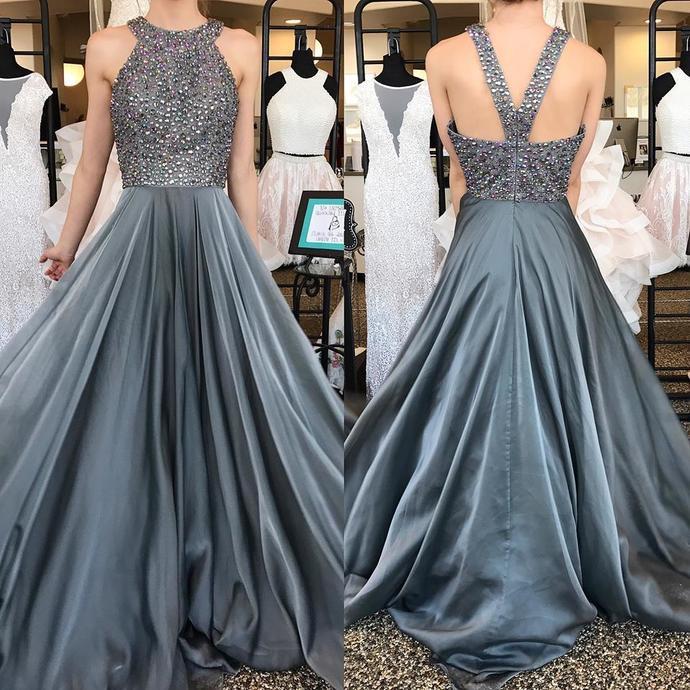 Charcoal Grey Prom Dresses